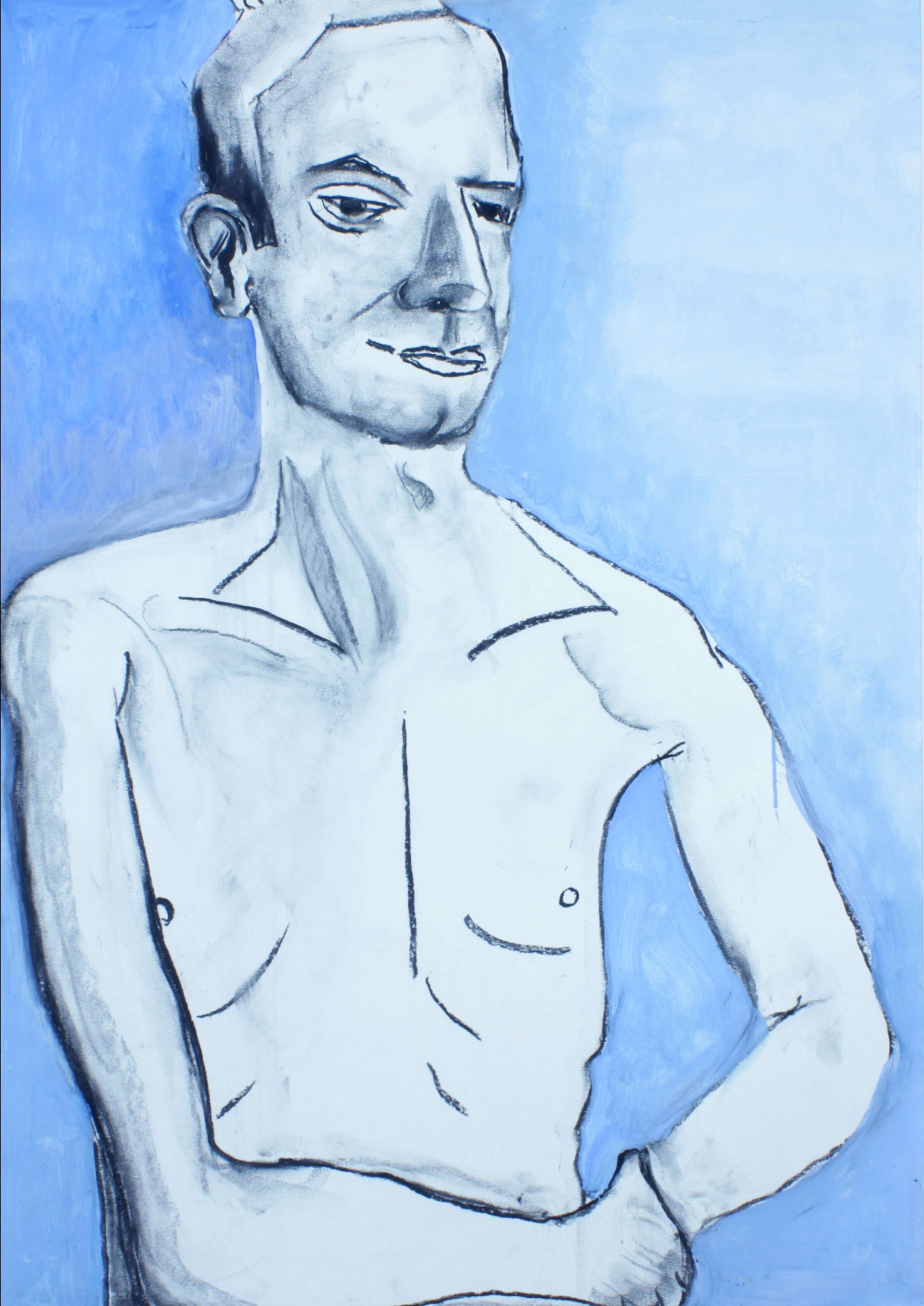 Robert Latka, Schauspieler Schaubühne, 2015, 70 X 100 cm, Acryl auf Papier