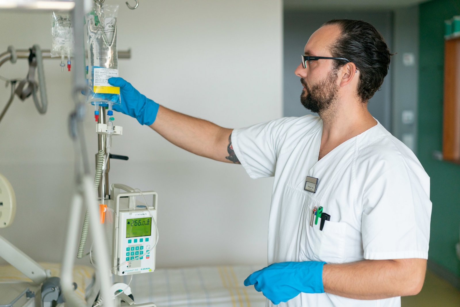 Infusion in der Klinik für Innere Medizin